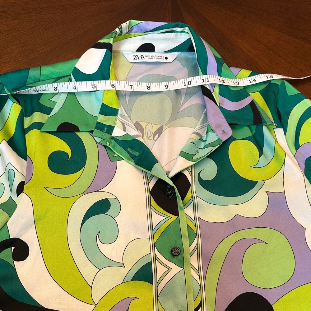 Pucci-Style Vibrant Print Blouse & Skirt Set – Luxurious Designer Look - Picture 4 of 14